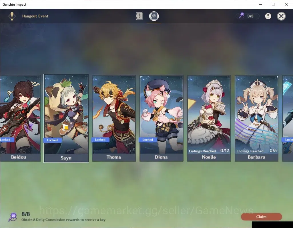 Genshin Impact Accounts ASIA |AR 55 |6 Limited+4(*5Weapon) |[Clorinde]+Sig image 15