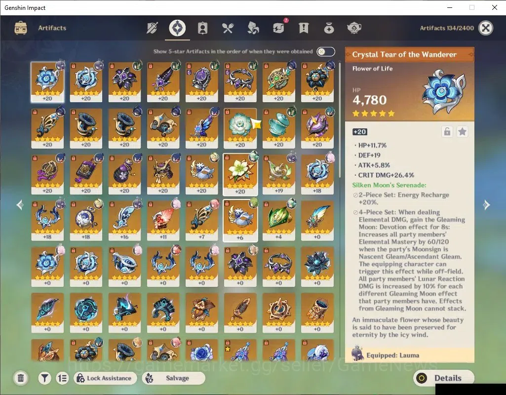 Genshin Impact Accounts ASIA |AR 55 |6 Limited+4(*5Weapon) |[Clorinde]+Sig image 5