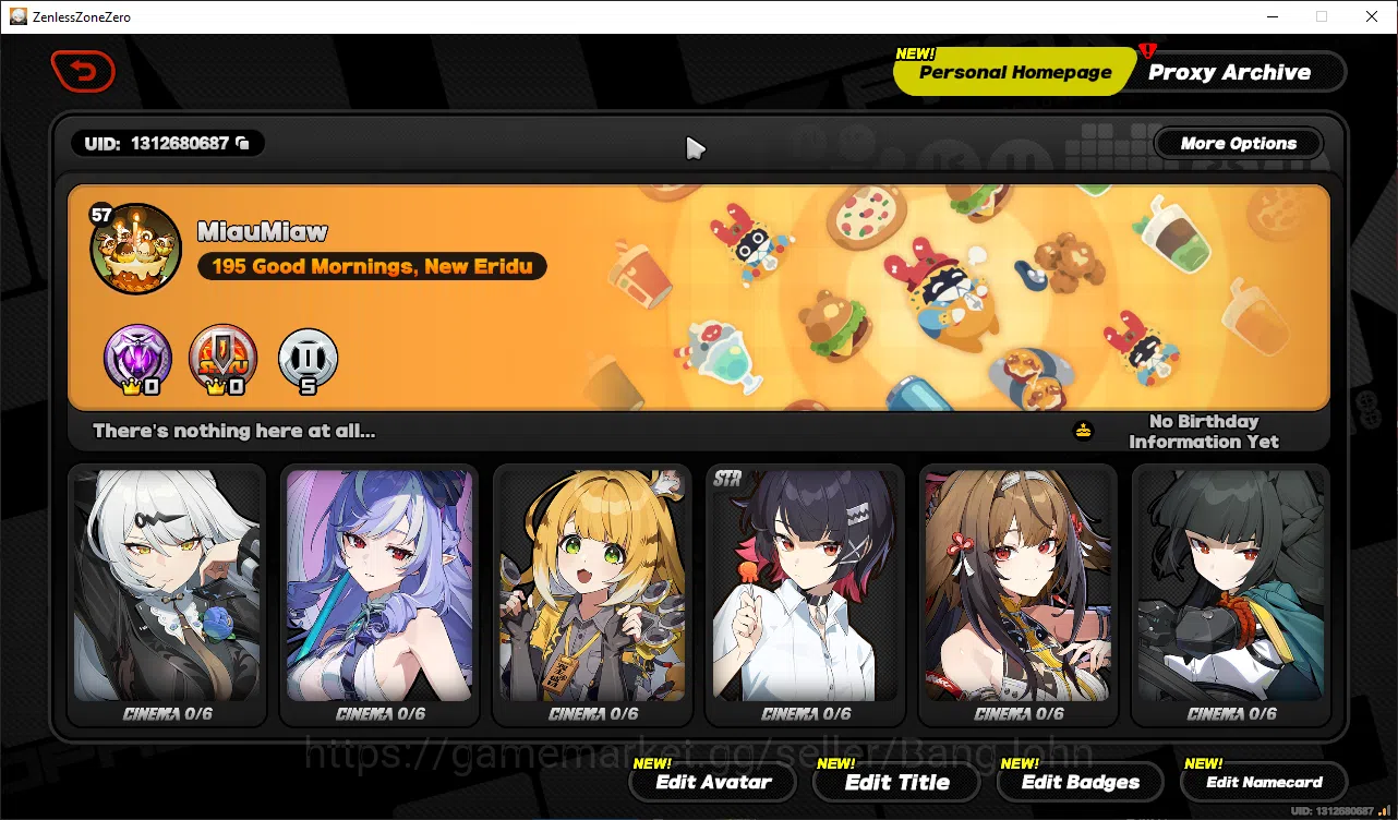 ASIA | Lvl 57 | Ye shunguan sign, Yixuan sign, Miyabi, Zhao, Lucia, Vivian, Ju fufu, Astra, Ellen, Rina, Harumasa, 3 skin, 94 EMT, MC WiseZZZ12B Zenless Zone Zero Others ASIA | Lvl 57 | Ye shunguan sign, Yixuan sign, Miy image 1