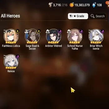 Epic Seven Accounts High-End GLOBAL UnVerif|NewEra|6 ML(SN Yulha,Renoa,AB Vildred,BW Iseria,etc)+A Ludwig,Estelle,etc|54K