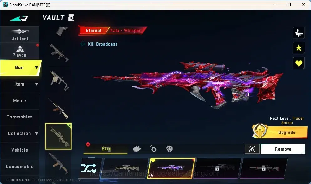 Blood Strike Accounts Rare Skin ASIA | 1 ETERNAL Gun: Kala - Whisper | 1 LEGENDARY Gun | 1 MISSA Limited Voice Pack |Check 2
