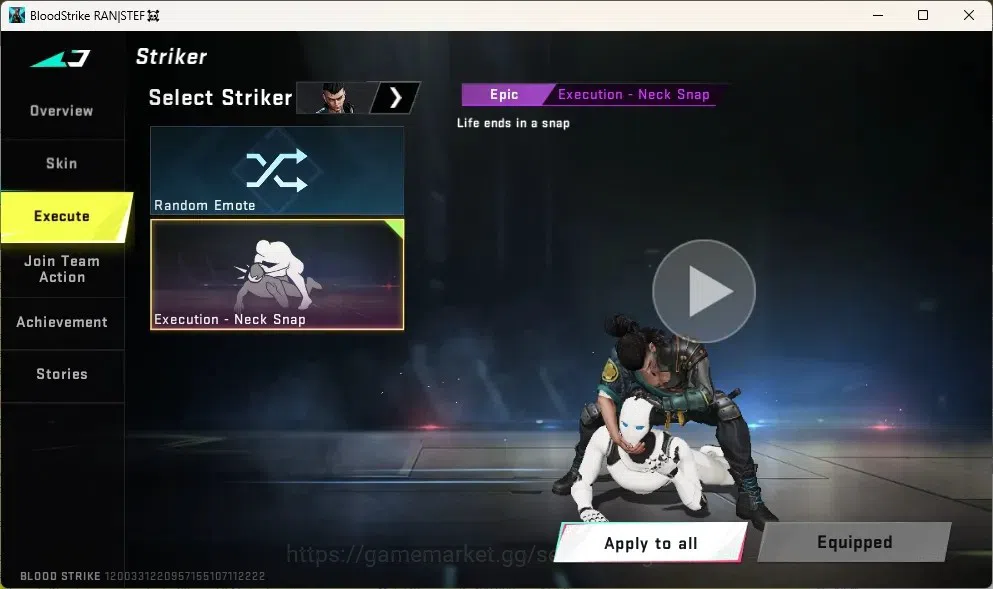 Blood Strike Accounts Rare Skin ASIA | 1 ETERNAL Gun: Kala - Whisper | 1 LEGENDARY Gun | 1 MISSA Limited Voice Pack |Check 4