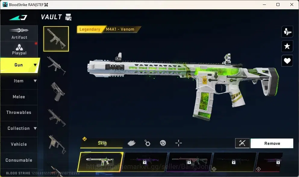 Blood Strike Accounts Rare Skin ASIA | 1 ETERNAL Gun: Kala - Whisper | 1 LEGENDARY Gun | 1 MISSA Limited Voice Pack |Check 5