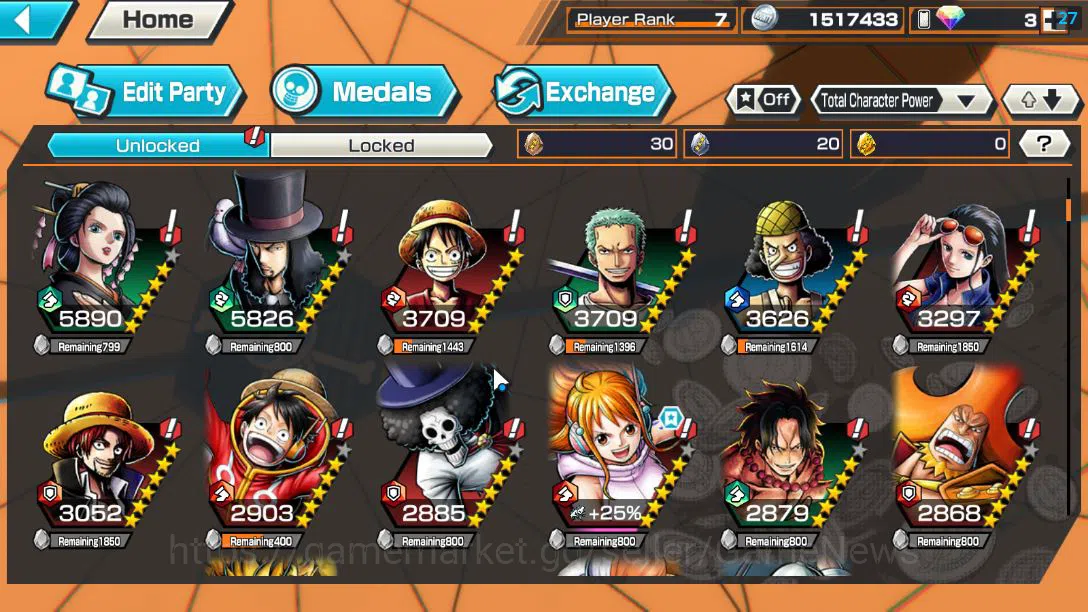 One Piece Bounty Rush Accounts Global |EX 4|TFE D.Luffy,Strongest Creature Creatu image 7