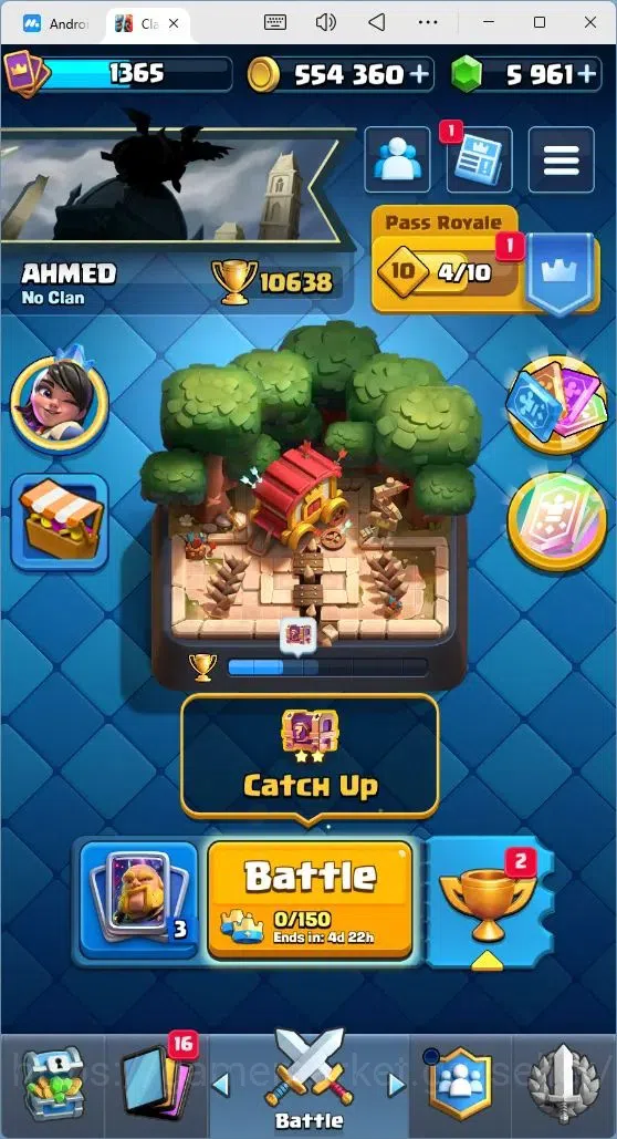 Clash Royale Accounts Mobile |Trophy 10638|3 EVO Cards|2 Hero Cards|5961 image 1