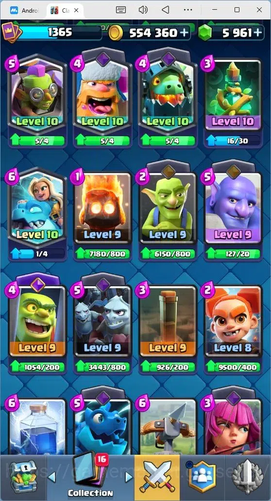 Clash Royale Accounts Mobile |Trophy 10638|3 EVO Cards|2 Hero Cards|5961 image 11