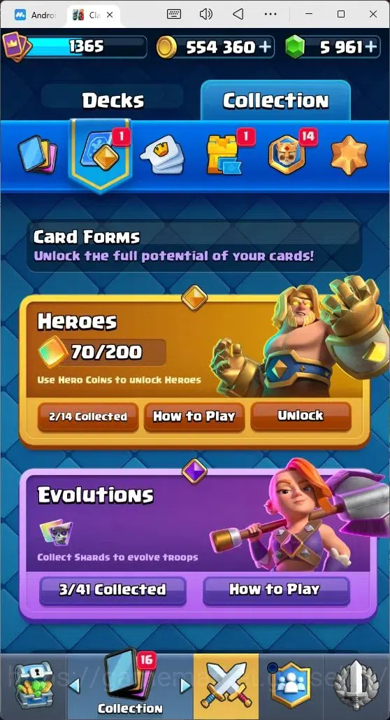 Clash Royale Accounts Mobile |Trophy 10638|3 EVO Cards|2 Hero Cards|5961 image 14