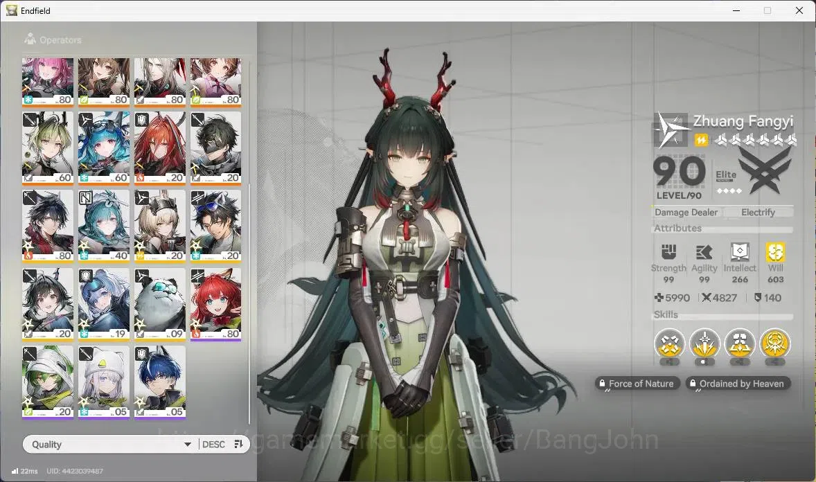 Arknights: Endfield Accounts Asia | Lv 58 | 7 Limit |Zhuang Fangyi,Laevatain,Yv image 3
