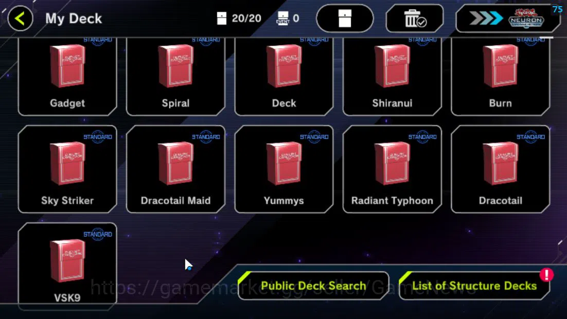Yu-Gi-Oh! Master Duel Accounts Lv 18 | 20 Deck |VSK9,Radiant Typhoon,Dracotail,Yu image 3