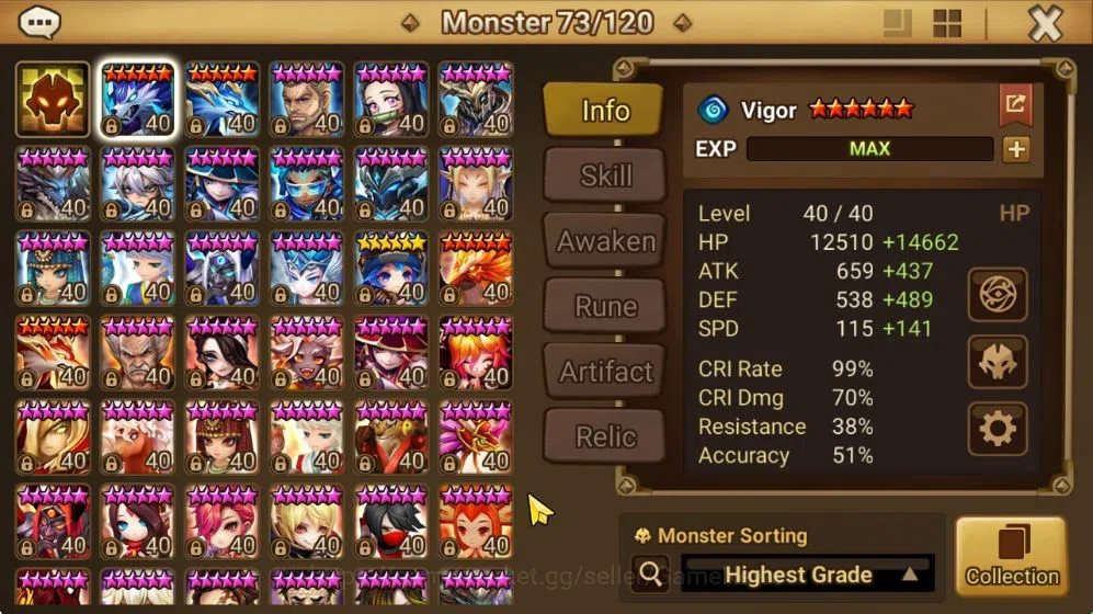 Summoners War: Sky Arena Accounts ASIA Lv 100|2 LD[Eludia,Zenisek]|40 Total NB5[Tian image 10