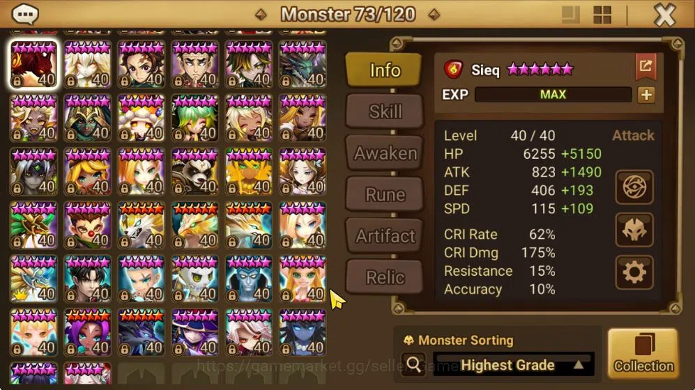Summoners War: Sky Arena Accounts ASIA Lv 100|2 LD[Eludia,Zenisek]|40 Total NB5[Tian image 11