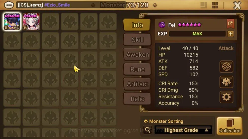 Summoners War: Sky Arena Accounts ASIA Lv 100|2 LD[Eludia,Zenisek]|40 Total NB5[Tian image 12