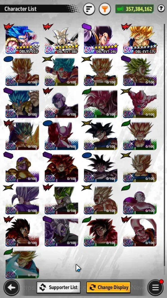 Dragon Ball Legends Accounts 357M TotalPower|LV158|4UL+2LR+10LL|SSGSS Gogeta,Om image 3