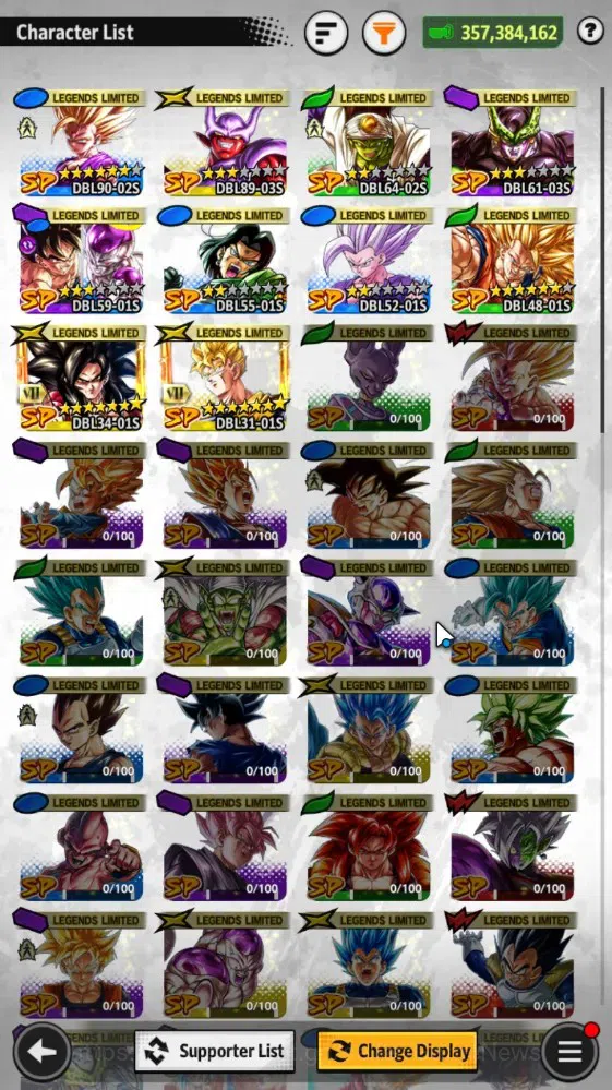 Dragon Ball Legends Accounts 357M TotalPower|LV158|4UL+2LR+10LL|SSGSS Gogeta,Om image 5