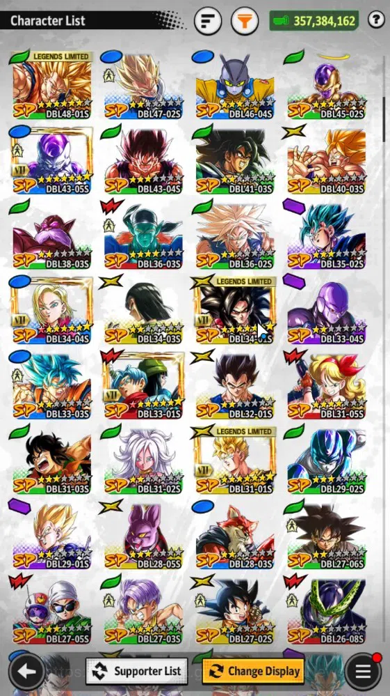 Dragon Ball Legends Accounts 357M TotalPower|LV158|4UL+2LR+10LL|SSGSS Gogeta,Om image 8