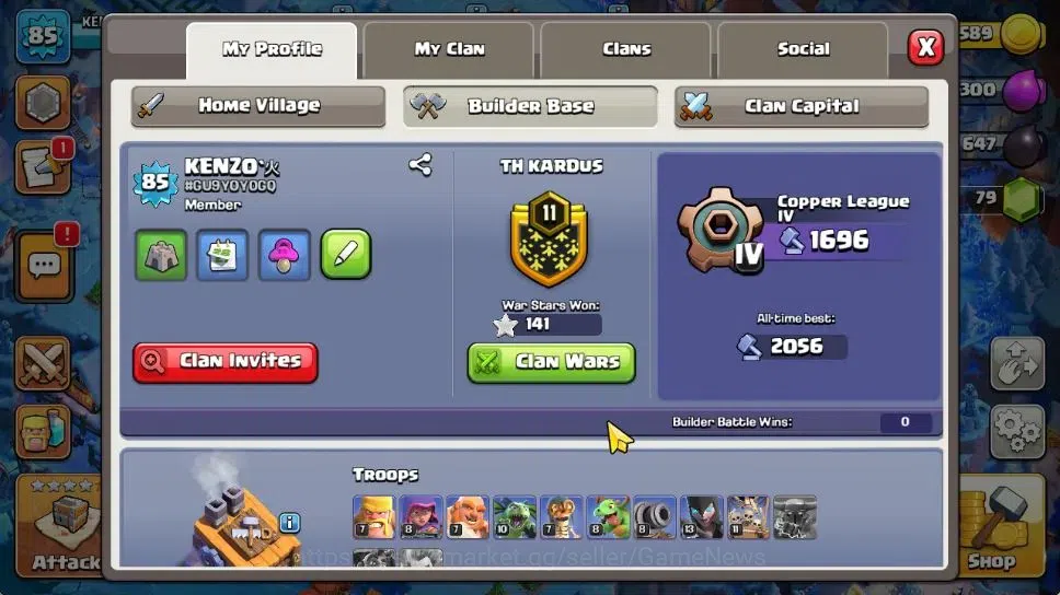 Clash of Clans Accounts 2 Limited Skins | TH 13 - BH 8 | LV 85 | HH 6 | BK image 4