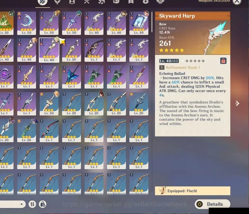 Genshin Impact Accounts ASIA|Starter|AR 25|1 Limited+2(*5Weapon)| Nefer+si image 4
