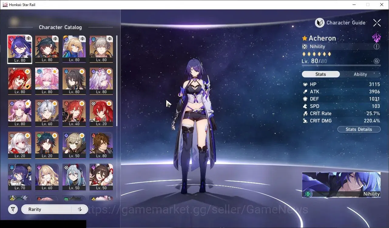 Honkai Star Rail Accounts Others Asia|TL 68|10 Limited| (Mortenax Blade)+Sign Himeko Nova,Castorice,Phainon,Cyrene,Acheron,R 1