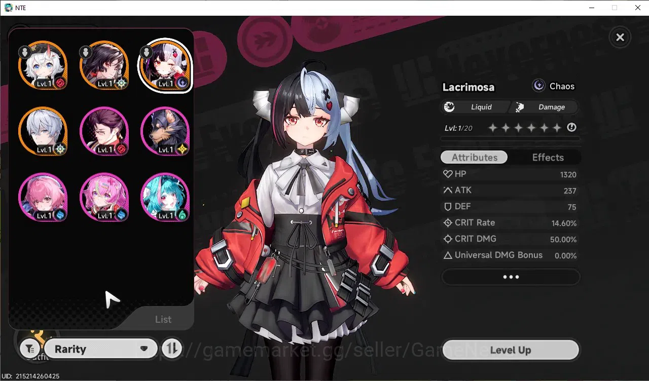 Neverness to Everness Accounts GLOBAL SEA|HL 3|3 SSR (Lacrimosa+Sign,Hotori),Saki image 1