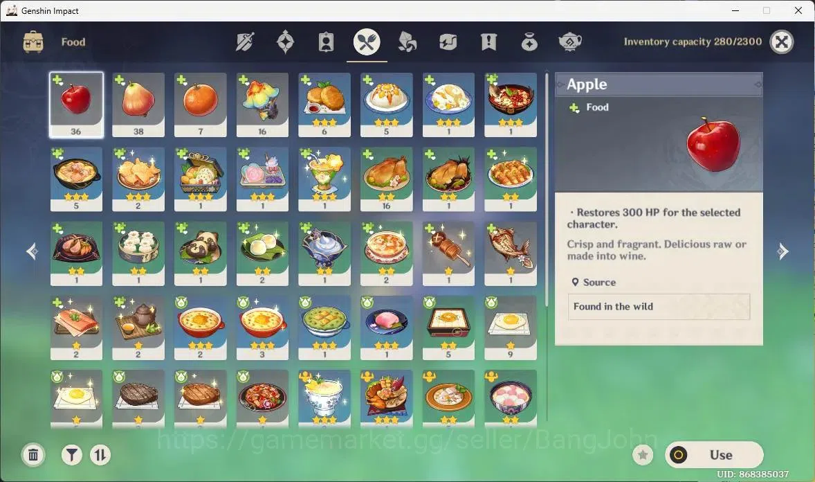 Genshin Impact Accounts ASIA | AR 34 | 4 Limit | 4 Char Standar | Yelan, S image 9