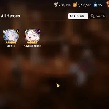 Epic Seven Accounts Limited Hero GLOBAL UnVerif|New Era|2 ML(Lisete,Abysal Yufine)+TA Coli,Landy,Etc|Poh ON|Abys F 52|450