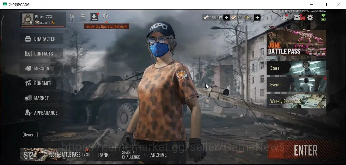 Arena Breakout Accounts MOBILE|Lv 30|SV 22,3M|CV 16M|3 Set Skin|QS AKS-74U image 1