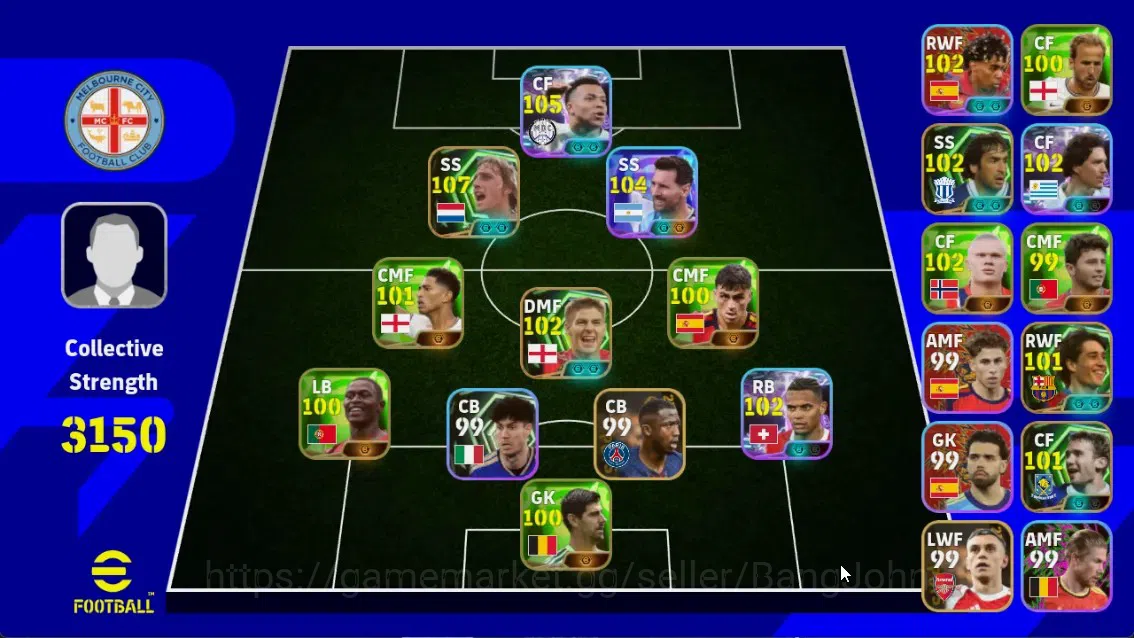 eFootball Accounts Legends & Iconic Players Mobile|PW 3150|Epic Cruyff,Gerrard,Shevchenko,Raul,Krkic Etc|SHW 1