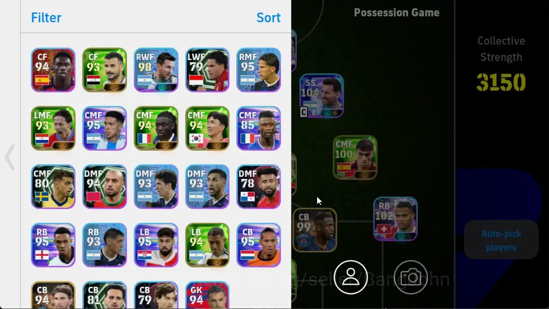 eFootball Accounts Legends & Iconic Players Mobile|PW 3150|Epic Cruyff,Gerrard,Shevchenko,Raul,Krkic Etc|SHW 2