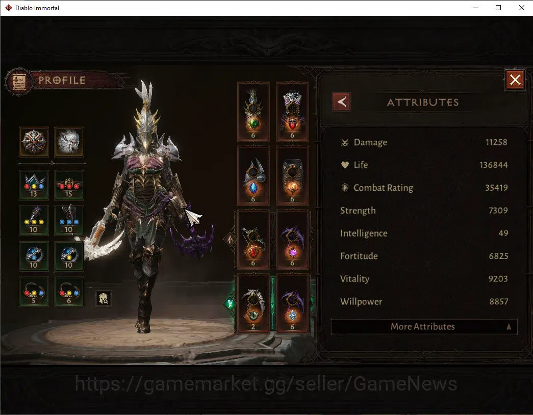 Diablo Immortal Accounts Mid-Tier SEA - Verathiel|Change Server On|Lv60(602)|Demon Hunter|35k CR|Reso 420|Paragon 3