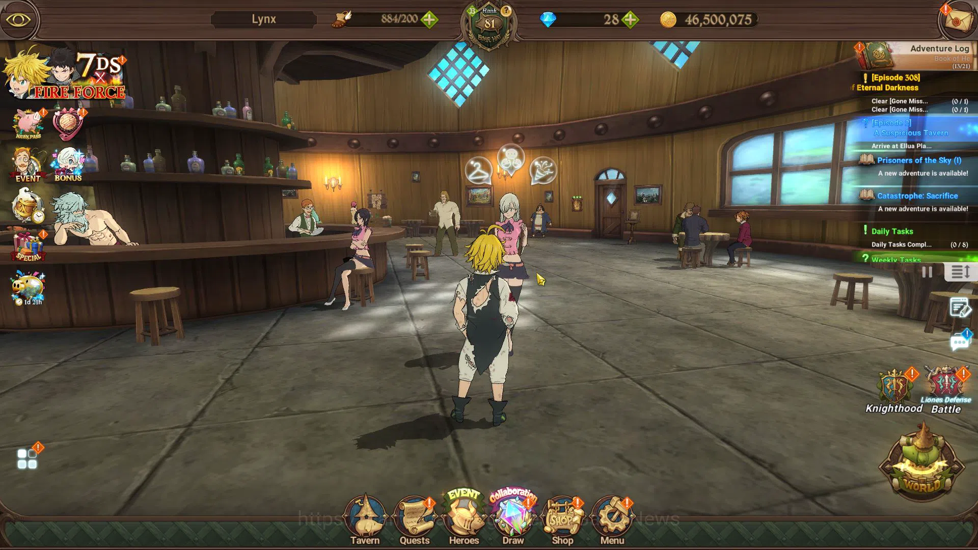 The Seven Deadly Sins: Grand Cross Accounts Midgame Asia|3,5M CC|7 UR+Full Collab Solev|MerEsca,Sabunak,DK