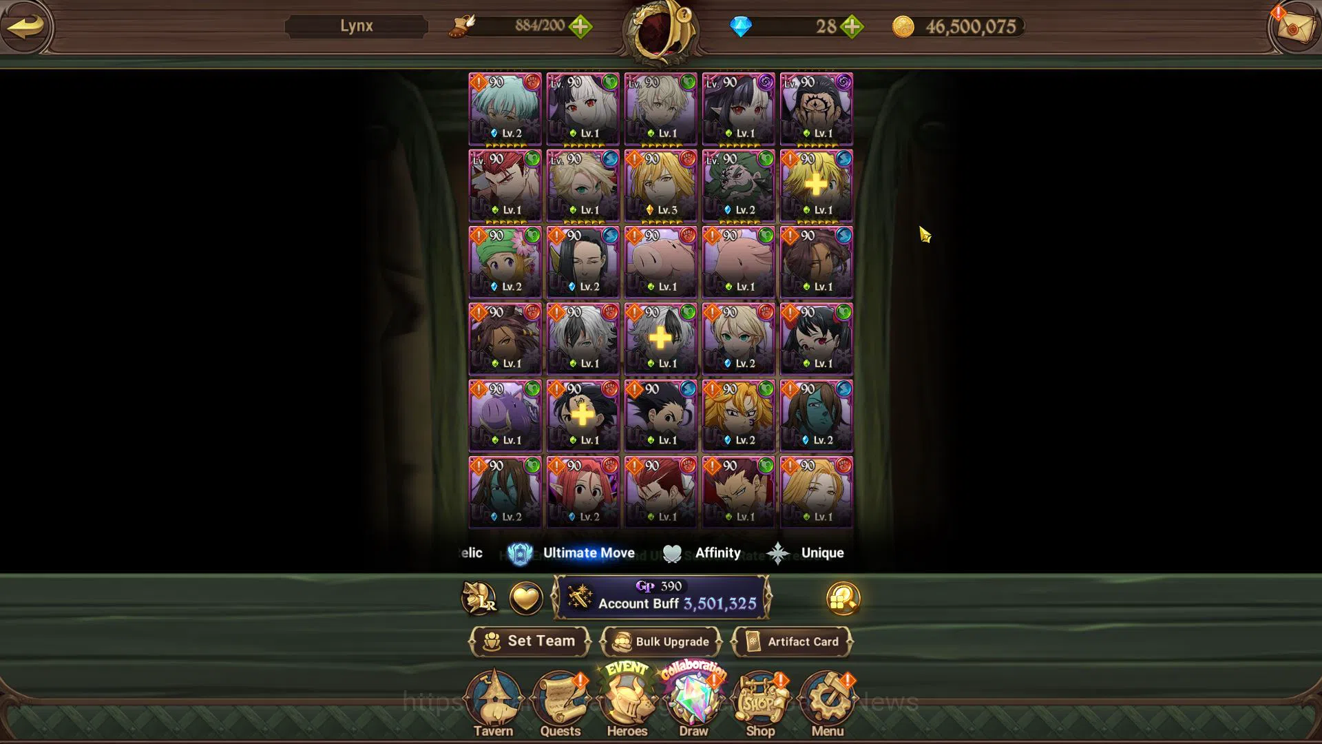 The Seven Deadly Sins: Grand Cross Accounts Midgame Asia|3,5M CC|7 UR+Full Collab Solev|MerEsca,Sabunak,DK 6