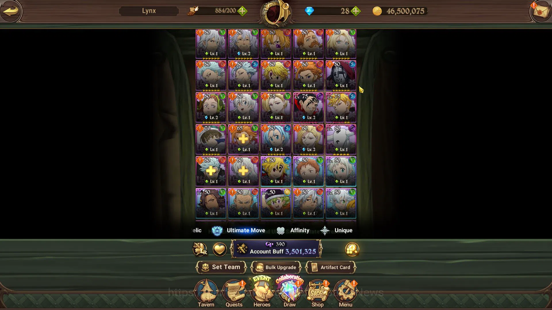 The Seven Deadly Sins: Grand Cross Accounts Midgame Asia|3,5M CC|7 UR+Full Collab Solev|MerEsca,Sabunak,DK 8