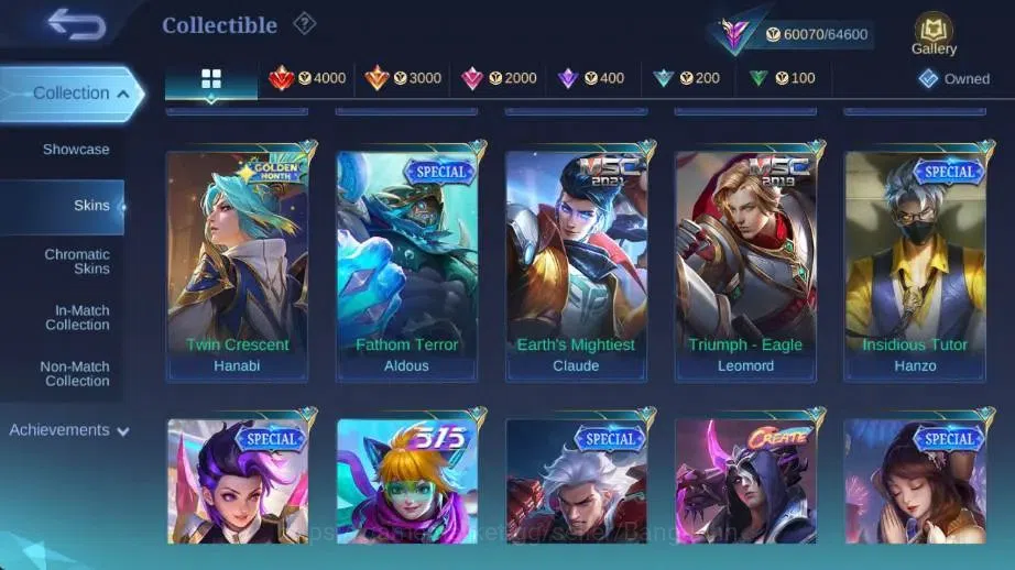 Mobile Legends: Bang Bang Accounts Global Hero 132 Skin 251|PRIME GR|LBox Irithel|ANN image 17