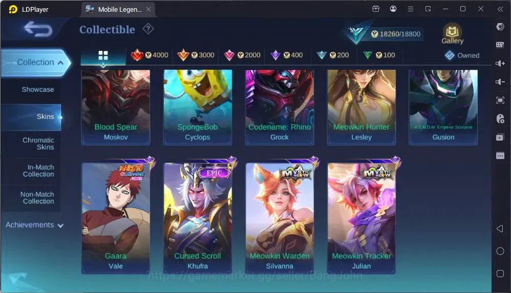 Mobile Legends: Bang Bang Accounts Global |Hero 83|Skin 103|Seasoned|Spongebob Cyclop image 11