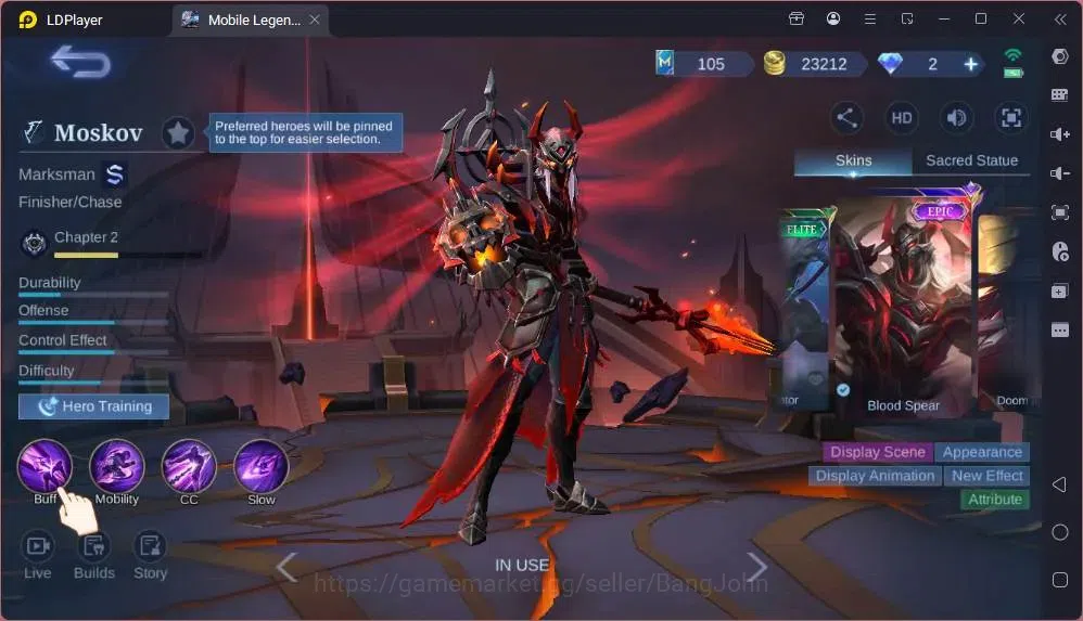 Mobile Legends: Bang Bang Accounts Global |Hero 83|Skin 103|Seasoned|Spongebob Cyclop image 3