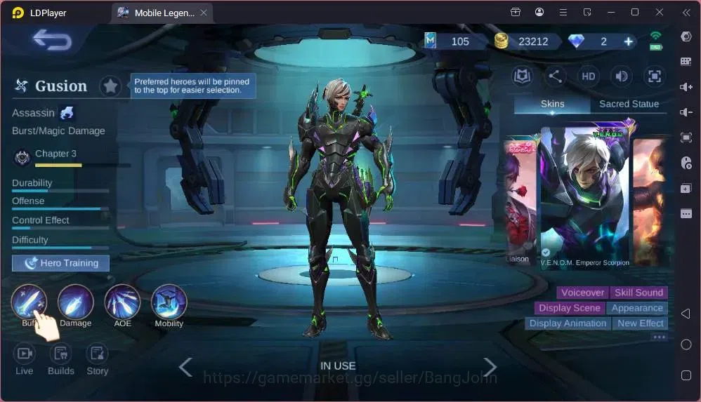 Mobile Legends: Bang Bang Accounts Global |Hero 83|Skin 103|Seasoned|Spongebob Cyclop image 5