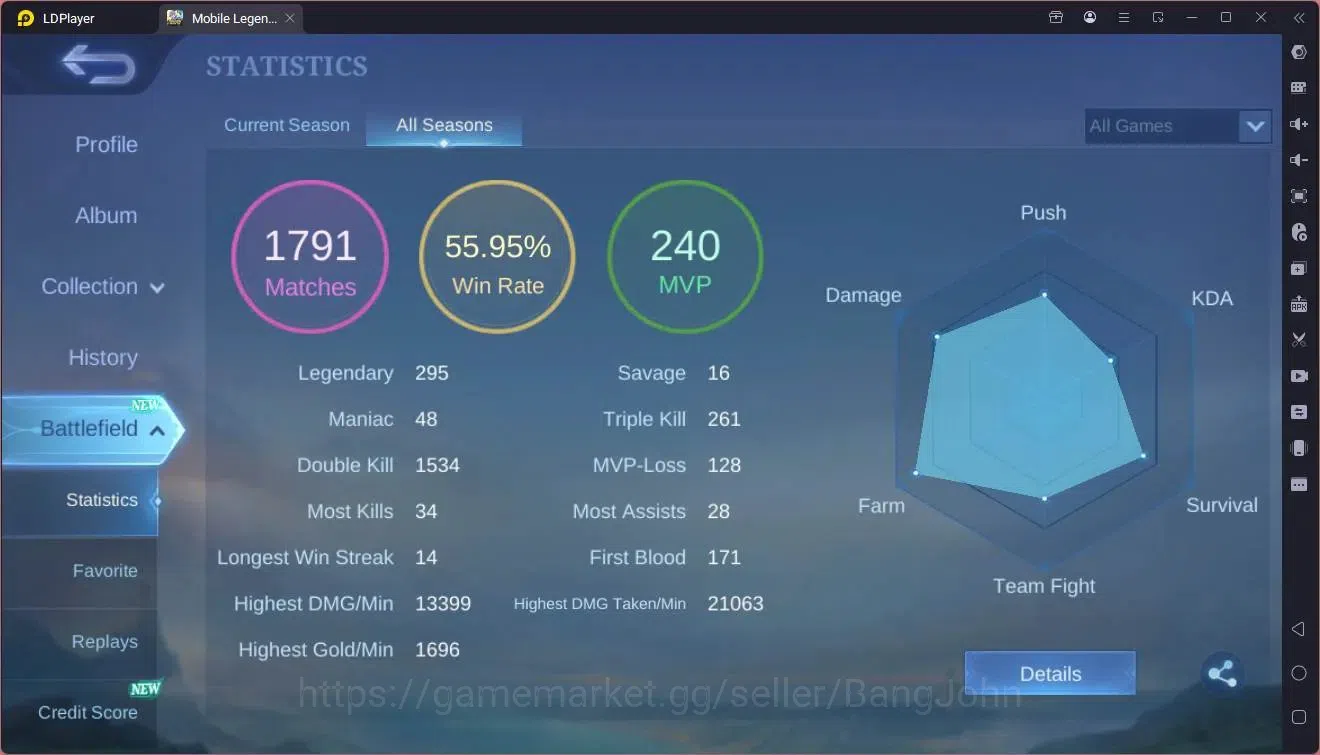 Mobile Legends: Bang Bang Accounts Global|Hero 79|Skin 149|Renowned|MetroZero Ixia|KO image 20