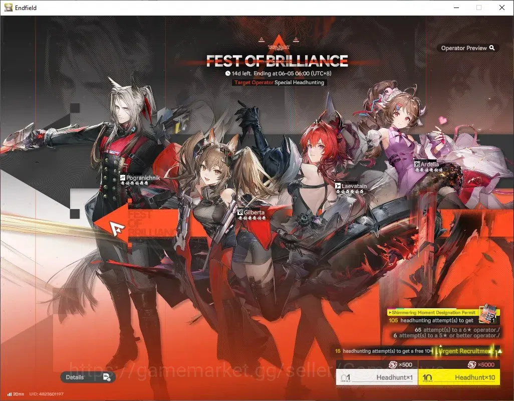 Arknights: Endfield Accounts Asia|Lv26|7SSR(Zhuang Fangyi,Tangtang,Laevatain)|8 image 18