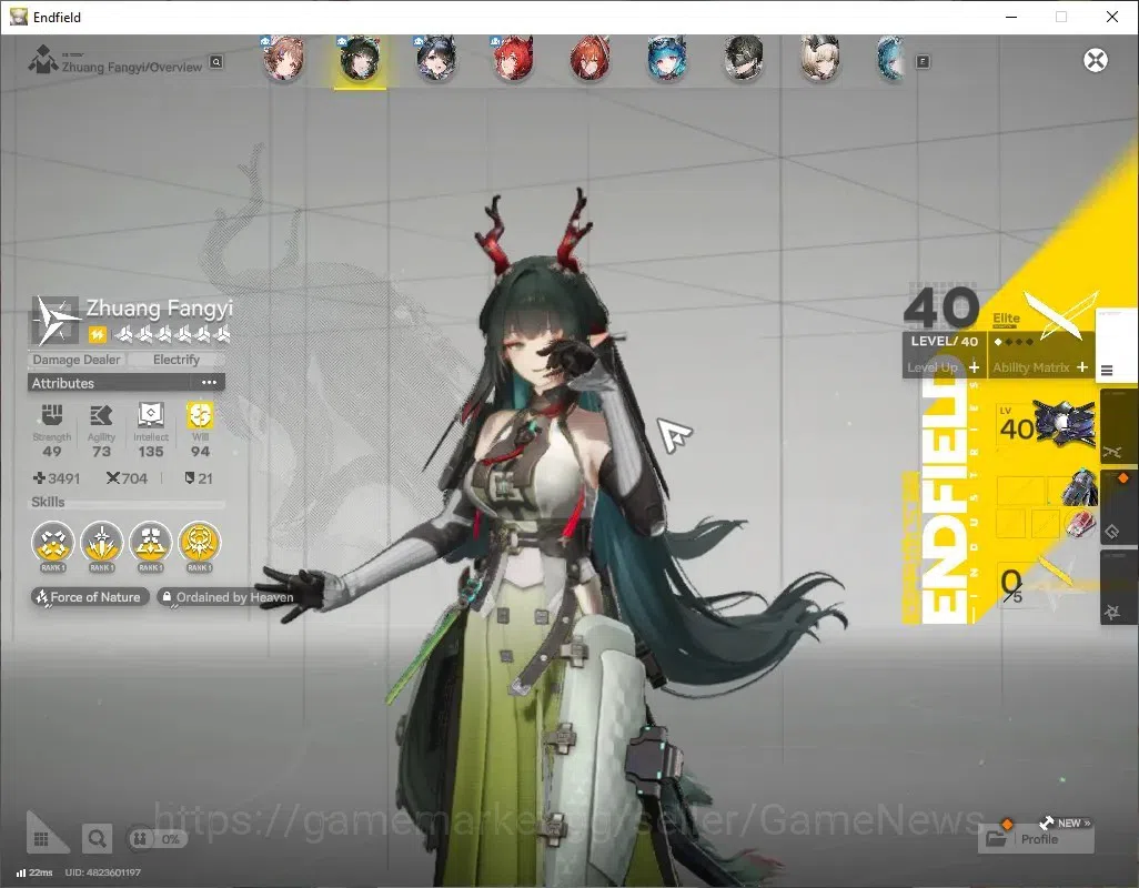 Arknights: Endfield Accounts Asia|Lv26|7SSR(Zhuang Fangyi,Tangtang,Laevatain)|8 image 3