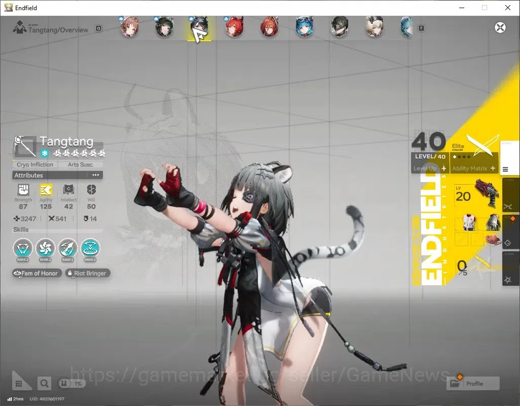 Arknights: Endfield Accounts Asia|Lv26|7SSR(Zhuang Fangyi,Tangtang,Laevatain)|8 image 4