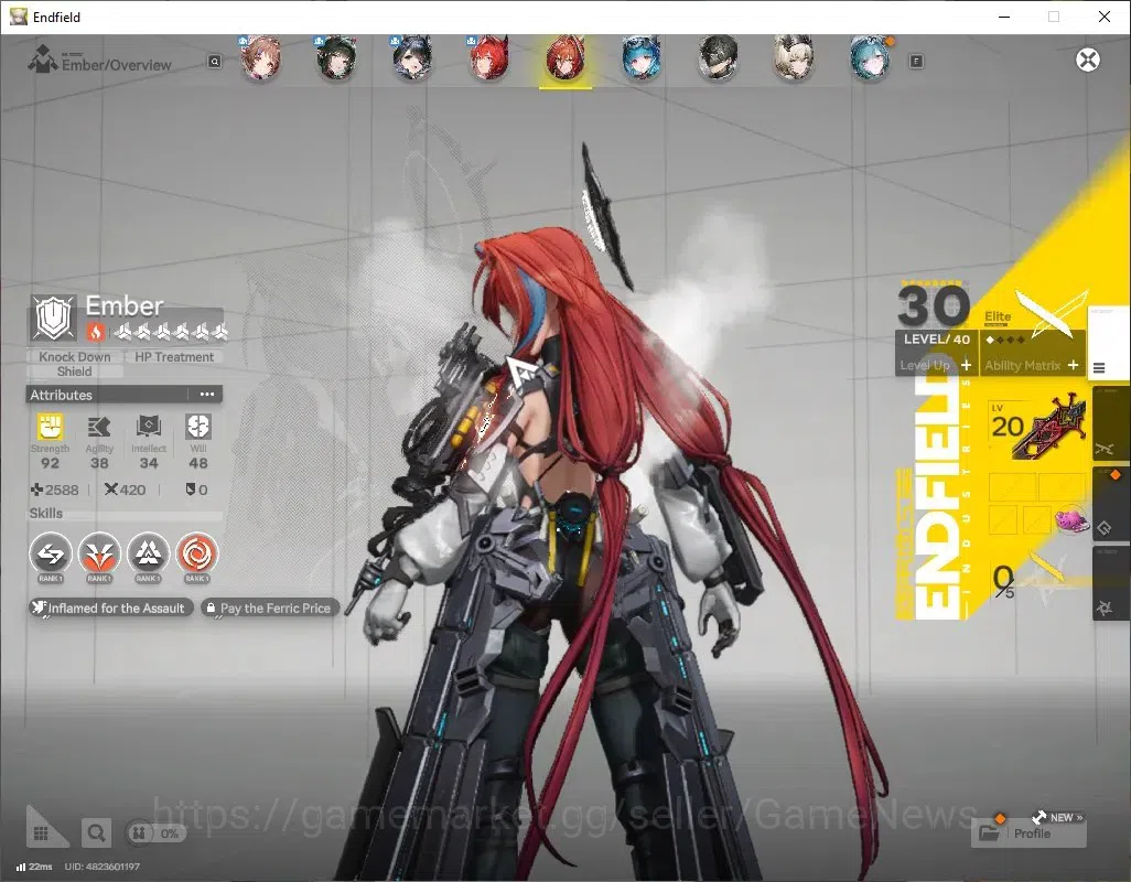Arknights: Endfield Accounts Asia|Lv26|7SSR(Zhuang Fangyi,Tangtang,Laevatain)|8 image 6