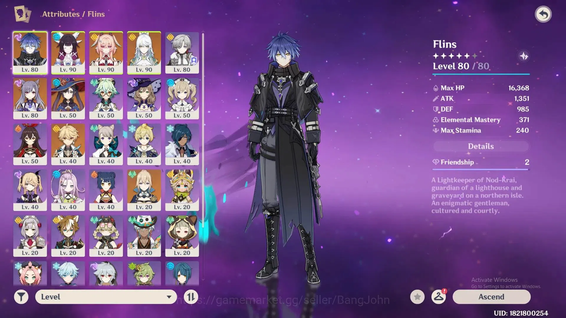 Genshin Impact Accounts ASIA | AR 54|5* char|Flins,Columbina,Linnea,Zibai, image 10