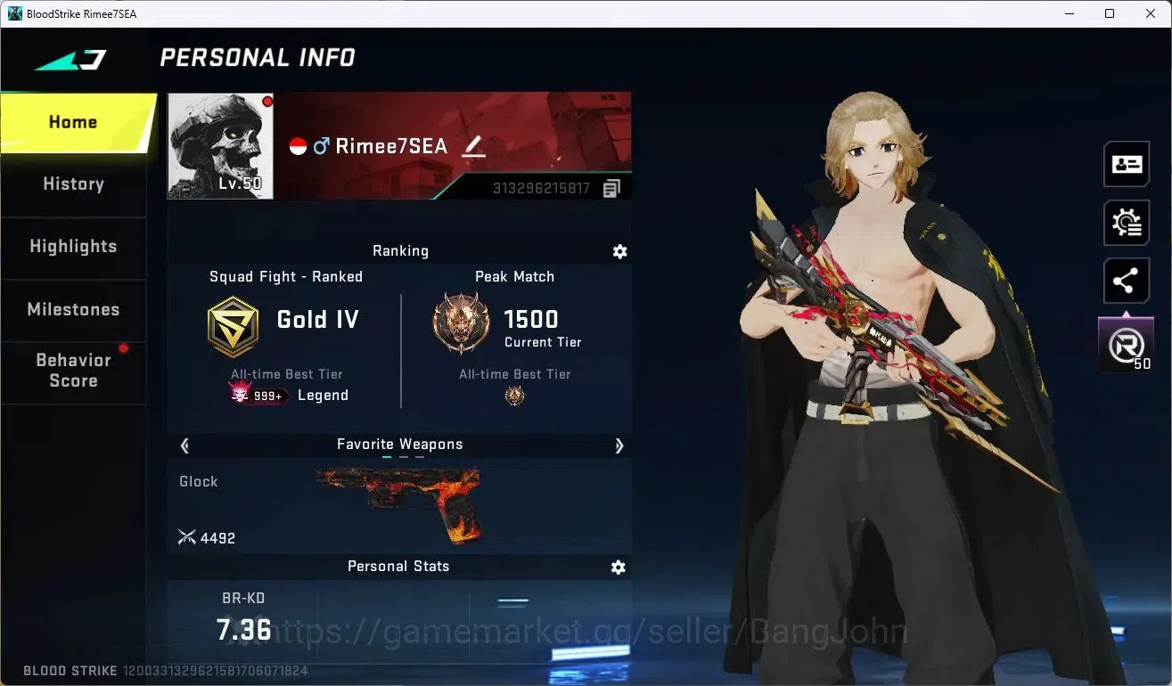 Blood Strike Accounts ASIA | 1 EVO: FAL| 1 ETERNAL | 2 AOT Guns | 1 7DS image 1