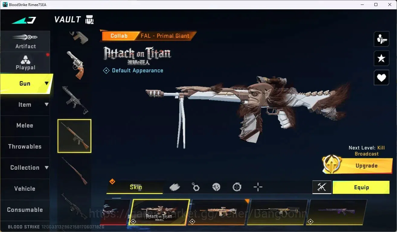 Blood Strike Accounts ASIA | 1 EVO: FAL| 1 ETERNAL | 2 AOT Guns | 1 7DS image 5