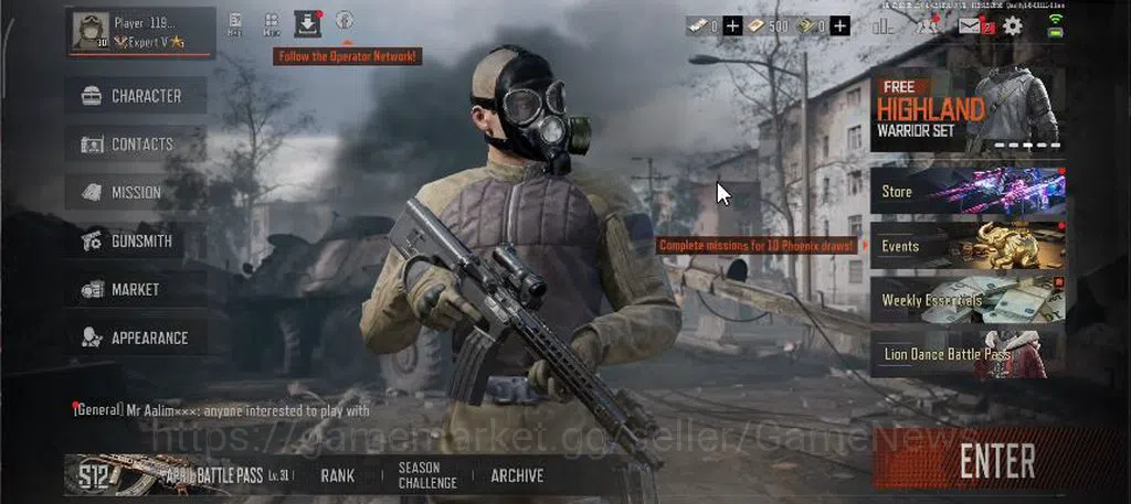 Arena Breakout Accounts MOBILE Lv30|SV 14M|CV 13M| VSS Squire | Groza Cere image 1