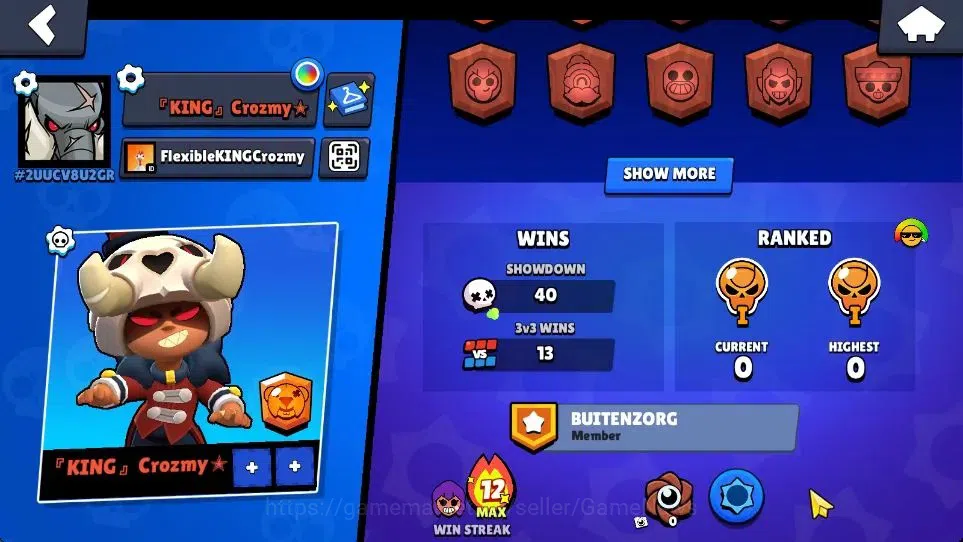 Brawl Stars Accounts 1088 Trophy|21K Bling|20 Brawlers 3 Max Lvl (Shelly,Stu,Sam)|16 Skin|1 Legend Skins [Tusked Nita] 3 3