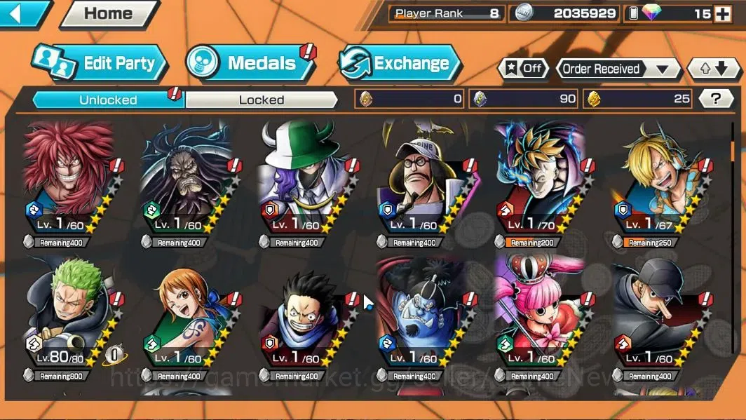 One Piece Bounty Rush Accounts Global|4EX 1MAX|T5E V.Nusjuro,TFE lUFFY,BMO Kaido, image 10
