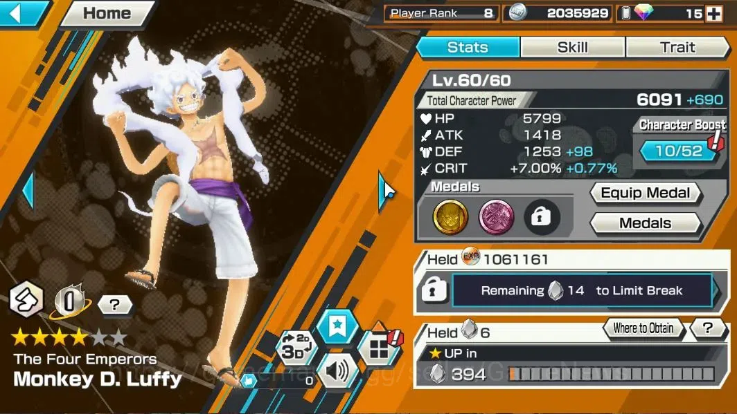 One Piece Bounty Rush Accounts Global|4EX 1MAX|T5E V.Nusjuro,TFE lUFFY,BMO Kaido, image 7