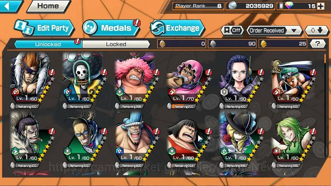 One Piece Bounty Rush Accounts Global|4EX 1MAX|T5E V.Nusjuro,TFE lUFFY,BMO Kaido, image 9