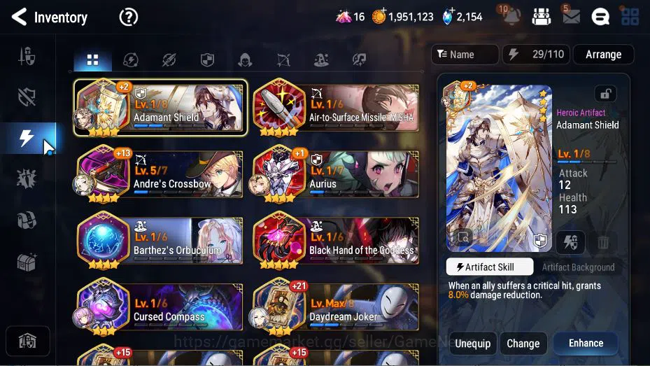 Epic Seven Accounts GLOBAL Unverif|NewEra|8 ML(Salome,BoRunka,RO Light image 8